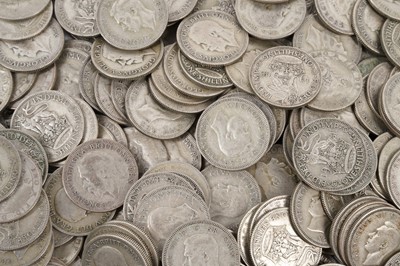 Lot 86 - A LARGE GROUP OF APPROXIMATELY 2 KG PRE-1947 SHILLING COINS