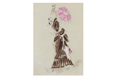 Lot 207 - Oliver Messel, Lady with a parasol, costume design