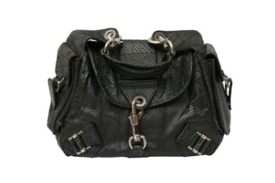 Lot 358 - λ Dior Black Python Rebelle Hobo Bag