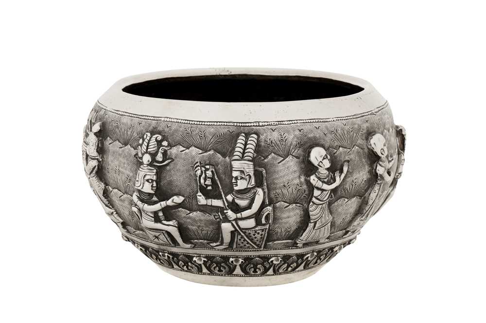 Lot 102 - An early 20th century Anglo – Indian unmarked silver bowl, Lucknow circa 1910-20