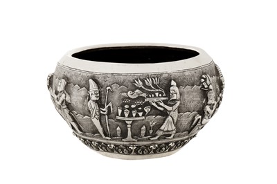 Lot 102 - An early 20th century Anglo – Indian unmarked silver bowl, Lucknow circa 1910-20