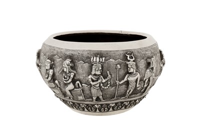 Lot 102 - An early 20th century Anglo – Indian unmarked silver bowl, Lucknow circa 1910-20