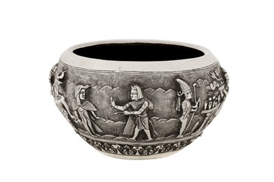 Lot 102 - An early 20th century Anglo – Indian unmarked silver bowl, Lucknow circa 1910-20