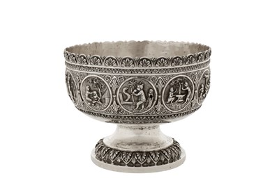 Lot 119 - A late 19th / early 20th century Anglo – Indian unmarked silver footed bowl, Madras circa 1900