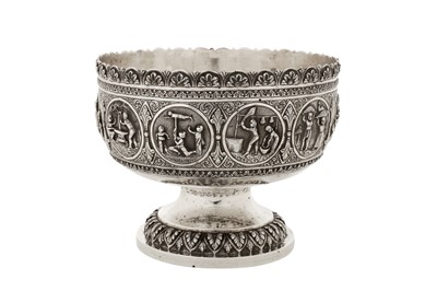Lot 119 - A late 19th / early 20th century Anglo – Indian unmarked silver footed bowl, Madras circa 1900