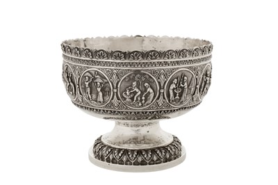 Lot 119 - A late 19th / early 20th century Anglo – Indian unmarked silver footed bowl, Madras circa 1900