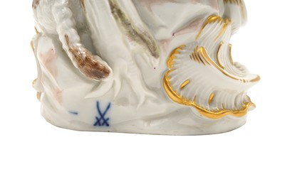 Lot 99 - A PAIR OF MEISSEN PORCELAIN FIGURES OF A SHEPHERD AND SHEPHERDESS, LATE 19TH/EARLY 20TH CENTURY