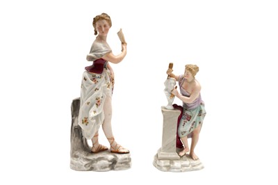 Lot 107 - A GROUP OF FOUR GERMAN PORCELAIN FIGURES, 19TH AND 20TH CENTURY