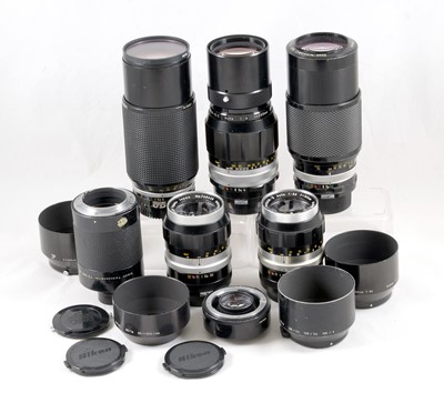 Lot 1080 - Nikon Manual Focus Telephoto Lenses & Converters.
