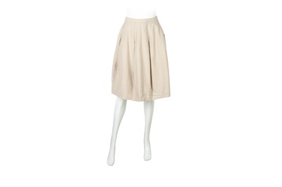 Lot 197 - Katherine Hamnett Beige Cotton Structured Skirt - Size M