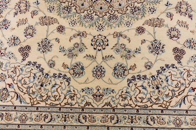 Lot 40 - AN  EXTREMELY FINE PART SILK SIGNED NAIN CARPET, CENTRAL PERSIA