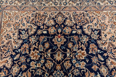 Lot 10 - AN EXTREMELY FINE PART SILK NAIN LARGE, CENTRAL PERSIA
