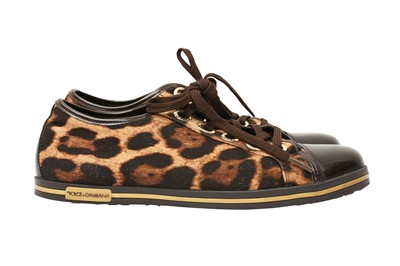 Lot 177 - Dolce & Gabbana Leopard Print Sneaker - Size 38