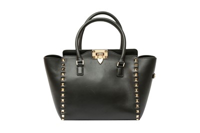 Lot 304 - Valentino Black Rockstud Pagoda Small Tote