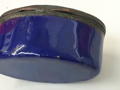 Lot 170 - A BILSTON ENAMEL NELSON PATCH BOX, LATE 18TH CENTURY/EARLY 19TH CENTURY
