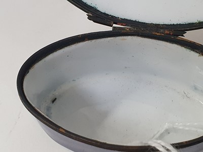 Lot 170 - A BILSTON ENAMEL NELSON PATCH BOX, LATE 18TH CENTURY/EARLY 19TH CENTURY