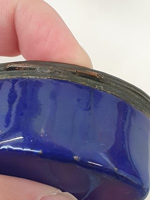 Lot 170 - A BILSTON ENAMEL NELSON PATCH BOX, LATE 18TH CENTURY/EARLY 19TH CENTURY