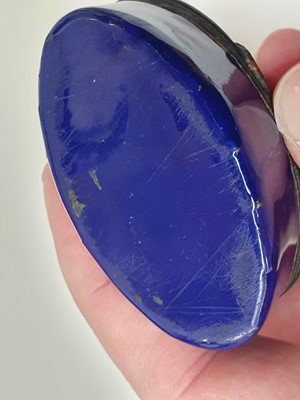 Lot 170 - A BILSTON ENAMEL NELSON PATCH BOX, LATE 18TH CENTURY/EARLY 19TH CENTURY