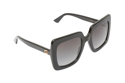 Lot 285 - Gucci Black Oversized Chunky Square Sunglasses