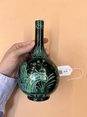 Lot 474 - A CHINESE FAMILLE-NOIRE 'BLOSSOMS' VASE