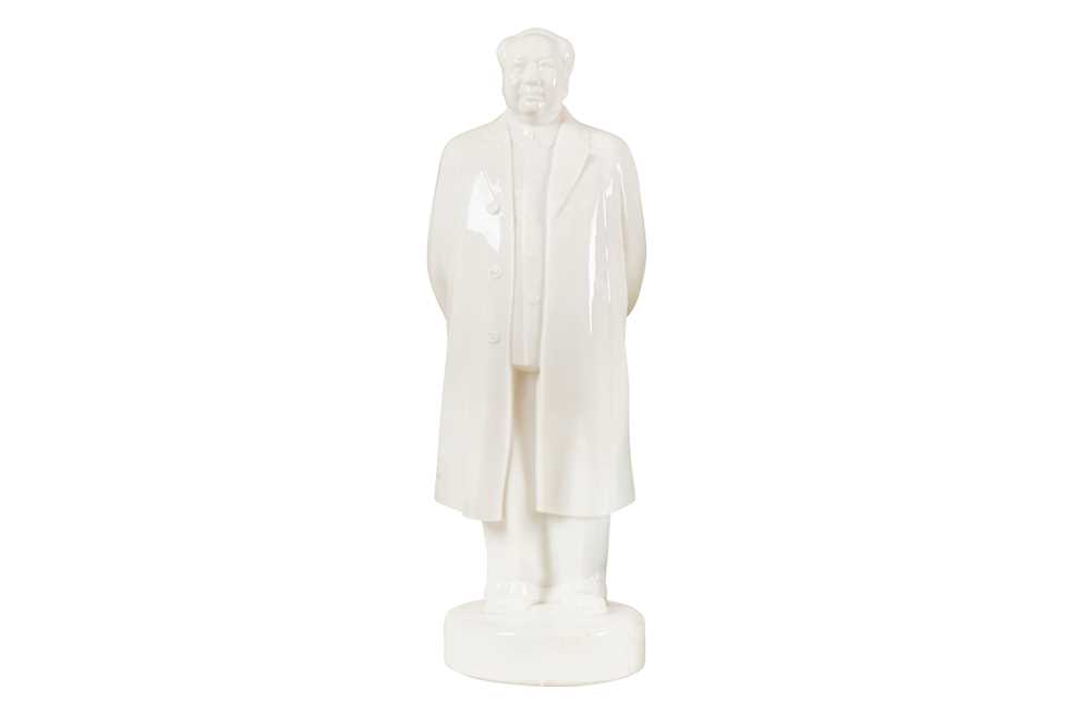 Lot 155 - A Chinese Cultural Revolution Era Opaline Glass Figure of Chairman Mao