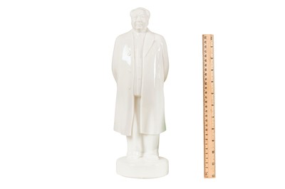 Lot 155 - A Chinese Cultural Revolution Era Opaline Glass Figure of Chairman Mao