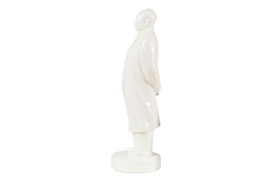 Lot 155 - A Chinese Cultural Revolution Era Opaline Glass Figure of Chairman Mao