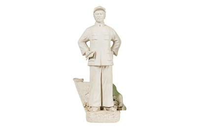 Lot 152 - A Chinese Bisque Figure of Young Mao Zedong