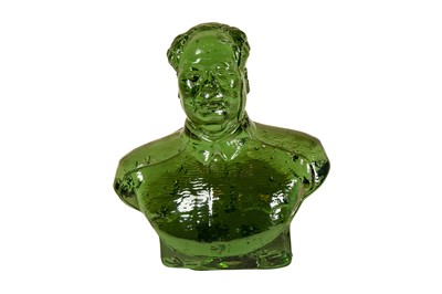 Lot 149 - A Solid Glass Bust of Mao