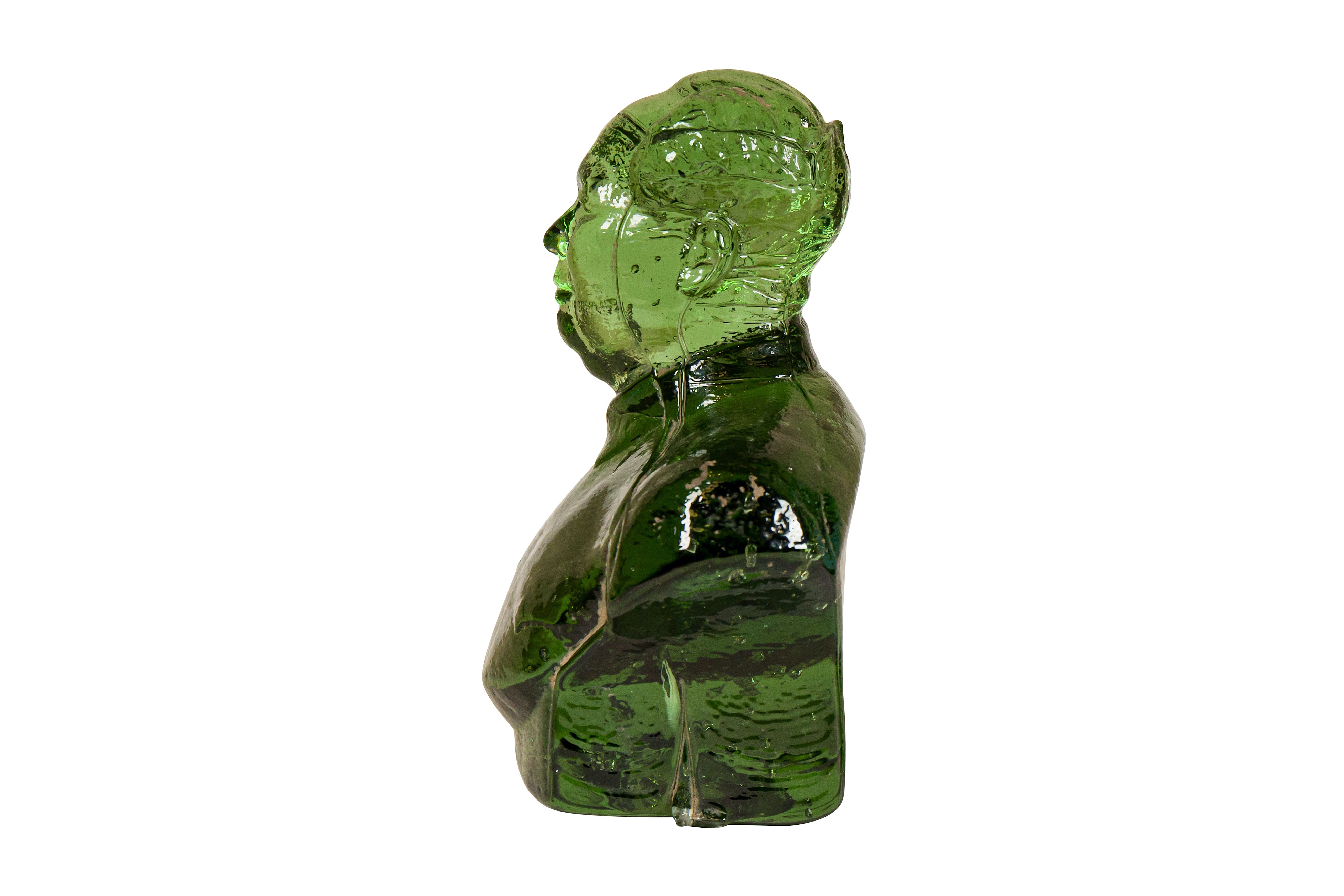 Lot 149 - A Solid Glass Bust of Mao