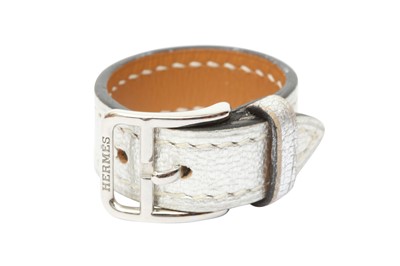 Lot 348 - Hermes Silver Belt Scarf Ring