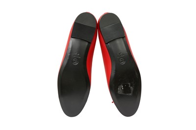 Lot 66 - Chanel Red CC Ballet Flat - Size 41.5