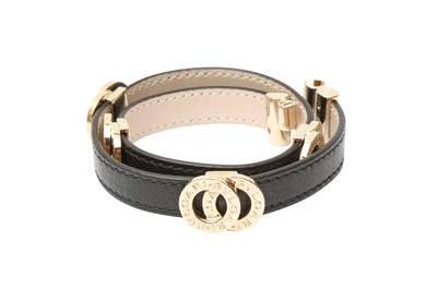 Lot 280 - Bvlgari Black Doppio Double Coil Bracelet