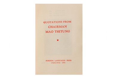 Lot 1 - Mao Tse-Tung: Quotations From Chairman Mao Tse-Tung [Little Red Book]