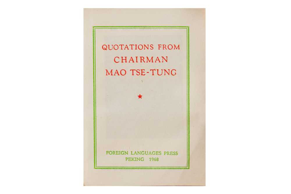 Lot 1 Mao TseTung Quotations From Chairman Mao Tse