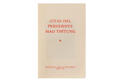 Lot 1 - Mao Tse-Tung: Quotations From Chairman Mao Tse-Tung [Little Red Book]