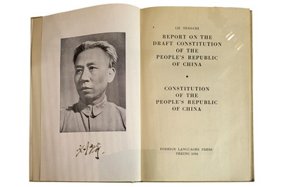Lot 20 - Liu Shao-chi: Report on the Draft Constitution of the People’s Republic of China-Constitution of the People’s Republic of China