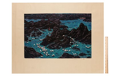 Lot 92 - Dong Hongjian Woodcut Prints