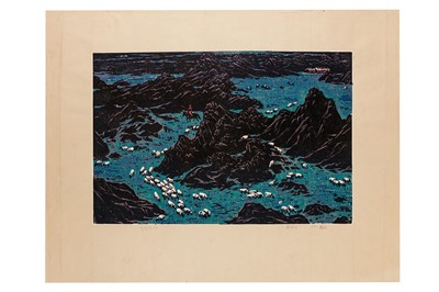 Lot 92 - Dong Hongjian Woodcut Prints