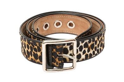 Lot 314 - Dolce & Gabbana Leopard Print Belt - Size 95