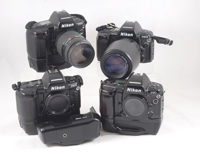 Lot 1052 - Nikon F90X & F90 Film Cameras & AF Lenses.