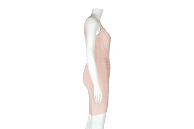 Lot 16 - Herve Leger Icy Rose Cut Out Bandage Dress - Size M