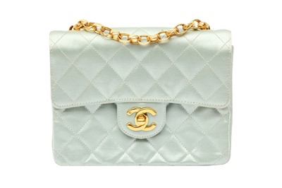 Lot 156 - Chanel Mint Green Square Bijoux Mini Flap Bag