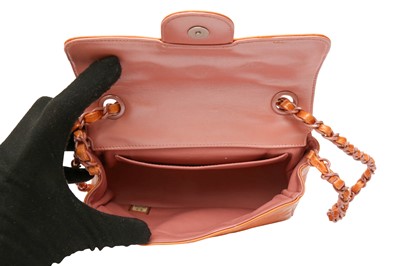 Lot 12 - Chanel Orange Rectangle Mini Flap Bag