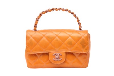 Lot 12 - Chanel Orange Rectangle Mini Flap Bag