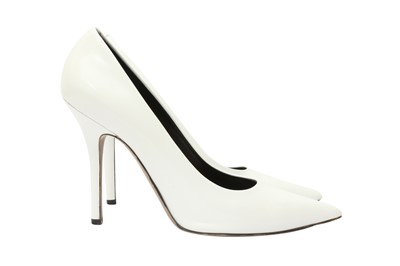 Lot 332 - Celine White Stiletto Heeled Pump - Size 41