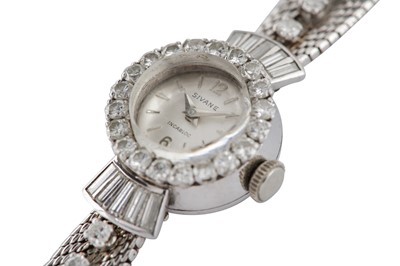 Lot 341 - SIVANE - GOLD AND DIAMOND COCKTAIL WATCH