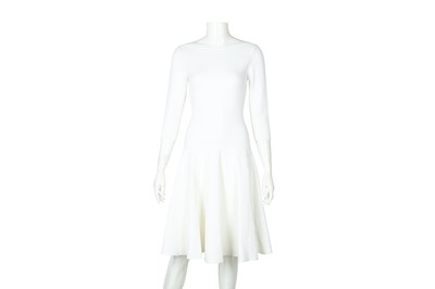 Lot 337 - Alaia White Honeycomb Knit Dress - Size 38