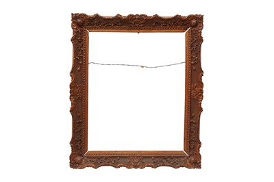 Lot 615 - A CHINESE CARVED WOOD FRAME FOR THE EXPORT MARKET