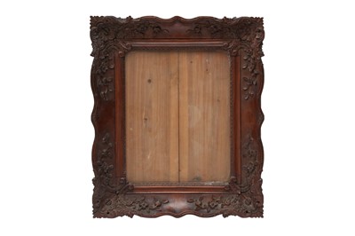 Lot 93 - A CHINESE CARVED HARDWOOD FRAME FOR THE EXPORT MARKET